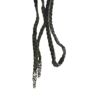 クロムハーツ Chrome Hearts LEATHER BRAID/スクロールレザーブレード シルバーネックレス 中古 SJ02