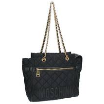 モスキーノ MOSCHINO キルティング チェーン ナイロントートバッグ 中古 BS99_画像1