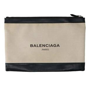 バレンシアガ BALENCIAGA 373840 ロゴデザインキャンバスクラッチバッグ 中古 BS99