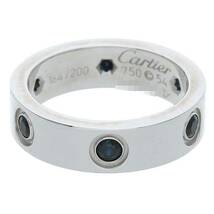 カルティエ Cartier LOVE RING ラブリング サイズ:54/14号 K18WG/ブラックダイヤリング 中古 GZ11_画像1