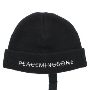 ピースマイナスワン peaceminusone PMO KINIT CAP #2 ロゴ刺繍ロングストラップビーニー 中古 BS99