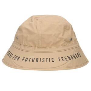 ヒューマンメイド HUMAN MADE RIP-STOP ROUND BUCKET HAT サイズ:L ロゴプリントハット 中古 BS99