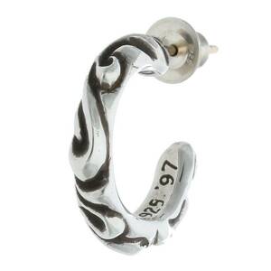 Chrome Hearts Chrome Hearts Hoop Scrool 1/Scroll Foop Silver Sergrings Используются NO05