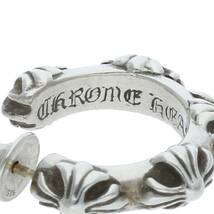 クロムハーツ Chrome Hearts HOOP CROSS SML/クロスバンドフープ シルバーピアス 中古 NO05_画像4