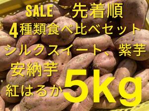 セール・４種食べ比べSET・シルクスイート・安納芋・紅はるか・紫芋・　1