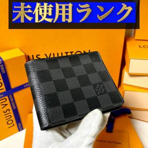 896【ほぼ未使用ランク】★最新★ルイヴィトン★二つ折り 財布 スレンダー ダミエ グラフィット★正規品★