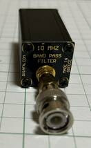 SV1AFN.COM 10mhz BAND PASS FILTER① 50Ω マスタークロック用BNCケーブルとクロックとの音を良くするフィルターです。BNC接続端子付_画像1