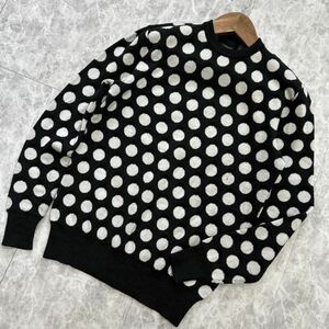 JJ @ 高級ライン!! '国内正規品' DIESEL BLACK GOLD ディーゼル ブラックゴールド 長袖 WOOL ドット柄 ニット セーター M トップス 古着 