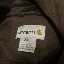 H ▼ 大きいサイズ!! '着心地抜群' Carhartt カーハート ロゴパッチ スウェット パーカ / フーディ プルオーバー size:2XL メンズ アウター_画像6