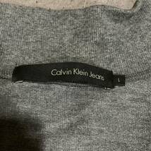 E ▼ 良品 / 洗練されたデザイン!! '着心地抜群' Calvin Klein Jeans カルバンクライン ジーンズ ロゴ刺繍 長袖 ジップアップ ワンピース L_画像9