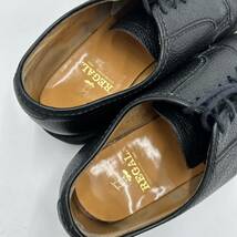 F @ 履き心地抜群 '洗礼されたデザイン' REGAL リーガル LEATHER ビジネスシューズ 革靴 26.5cm メンズ 紳士靴 vibramソール BLACK 黒系_画像7