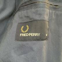 P ▼ 洗練されたデザイン!! '着心地抜群' FRED PERRY フレッドペリー ジップアップ ロゴ刺繍 コットン100% ジャケット アウター NAVY_画像8