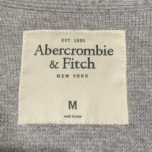 U ▼ 着心地抜群!! 'ナンバー刺繍' Abercrombie＆Fitch アバクロンビーアンドフィッチ ショールカラー 長袖 ウール カーディガン size:M_画像8