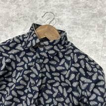 Z @ 美品 / 高級ラインモデル!! '日本製' LANVIN COLLECTION ランバン 長袖 COTTON 総柄 ボタンシャツ size48 メンズ 紳士服 トップス _画像4