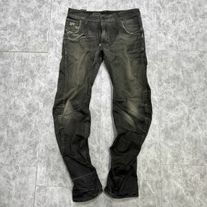 O @ イタリア製 '国内正規品' G-STAR RAW ジースターロウ 3301 3D 立体裁断 LOOSE TAPERED テーパードパンツ W31 L32 紳士服 ボトムス 古着