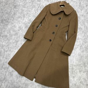 BB1 @ 着心地抜群 '洗礼されたシルエット' LAURA ASHLEY ローラアシュレイ WOOL アンゴラ混 ステンカラーコート size7 上着 アウター 古着 