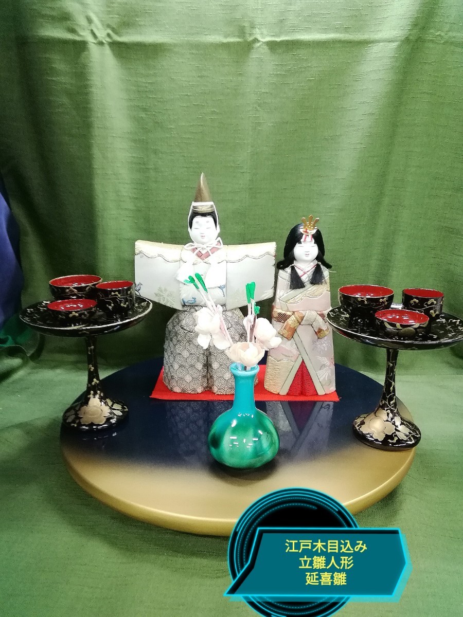 g_t R146 Edo Kimekomi Hina Standing Hina Doll Engi Hina Engi Hina, Yoshitoku is a master craftsman., Since there is no description, I can't figure it out.It's a good item., ceremonial occasions, funeral, prayer beads