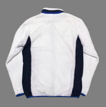 9976《le coq sportif GOLF ルコックゴルフ》ホワイトライン ロゴ刺繍 フルジップ フリース ジャケット ホワイト×ネイビー×ブルー L_画像2