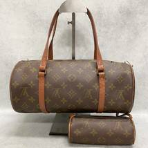 1円〜 美品 LOUIS VUITTON ルイヴィトン モノグラム パピヨン30 ハンドバッグ 親子 ブラウン_画像2