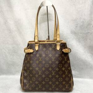 1円〜 美品 LOUIS VUITTON ルイヴィトン モノグラム バティニョール ヴェルティカル ハンドバッグ トートバッグ 肩掛け レディース