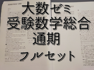 大数ゼミ　安田亨先生　受験数学総合　通期プリントフルセット　河合塾　駿台　鉄緑会　東進 　SEG　Z会