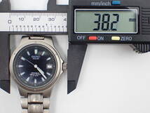 1000円～☆SEIKO セイコー ソーラー メンズ腕時計 TITANIUM タイタニウム 5K25-0A80 デイト 黒文字盤/N3102-1900⑥_画像6