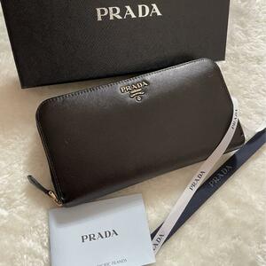 【美品】984 PRADA プラダ ラウンドファスナー 長財布