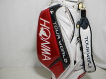 HONMA ホンマ TOURWORLD 9.0型★中古★エナメル アスリートスタッフモデル (WHxREDxNV)_画像8