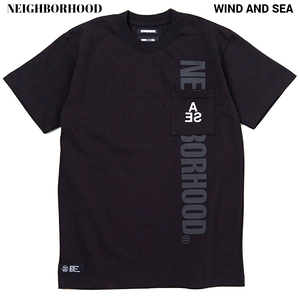 窪塚洋介着WIND AND SEA NEIGHBORHOOD◆ ネイバーフッド × ウィンダンシー Ｔシャツ／黒Ｍ