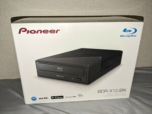 美品 Pioneer パイオニア 外付け ブルーレイドライブ Blu-ray BDR-X12JBK ブラック 2021年製 元箱付き USB3.1 Gen1 USB3.0 M-DISC 5インチ