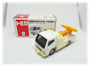 【絶版 赤箱 青TOMYロゴ】トミカ 2-4 三菱ふそう キャンター レッカー車 新車シール 2004年 当時物