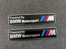 BMW ///M★12*2.6CM★カーステッカー エンブレム プレート アルミ製 フェンダーバッジ シール 傷を隠す 2枚セット 538番_画像1