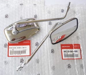 廃番 レア ホンダ 純正 ミラー 左右 新品 CB72 CB92 CB93 CL72 S90 C92 C200 C72 スーパーカブ C50 行灯 C90 カモメ C70 C125にも