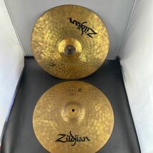 「2FV13」Zildjian 14インチ／36cm Planet Z ZHIHAT アメリカ製　シンバル2個セット　スタンド1個付きのみ　現状出品　_画像2