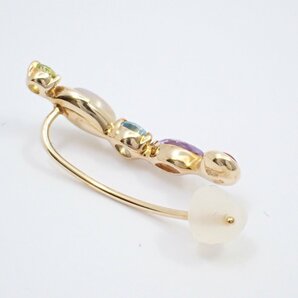 STAR JEWELRY スタージュエリー EAR CLIMBER ピアス 右耳 K10/カーネリアン/アメシスト/ブルートパーズ/オパール/ペリドット【いおき質店】の画像2