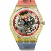 SWATCH スウォッチ 1998年 フランス祭り クォーツ ボーイズ 腕時計 スケルトン 純正ベルト【いおき質店】_画像1