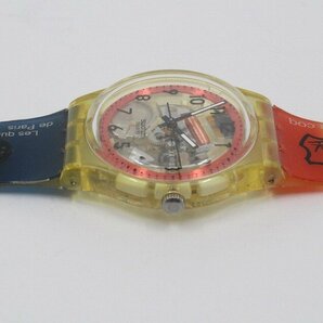 SWATCH スウォッチ 1998年 フランス祭り クォーツ ボーイズ 腕時計 スケルトン 純正ベルト【いおき質店】の画像4