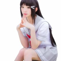 ★送料無料★XLサイズ Love Live! ラブライブ!サンシャイン 私立浦の星女学院 制服 夏服 コスプレ 衣装 リボン３種類セット セーラー服_画像4