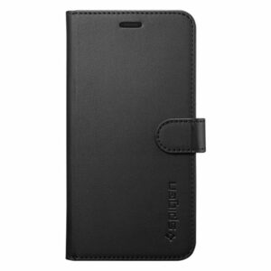  free shipping [ with translation * unused goods ]iPhone XS|iPhone X (5.8 -inch ) notebook type case black #SPIGEN|shupigen# fine quality PU leather Qi charge correspondence 