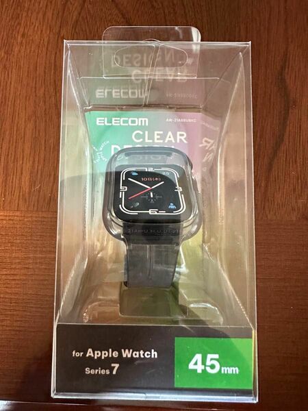 【新品未使用】エレコム Apple Watch クリアケース バンパー バンド一体型45mmApple Watch 7・8・9対応