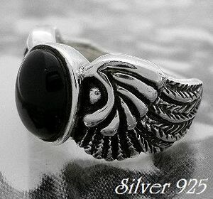  серебряный 925 серебряный. натуральный камень оникс есть боковой перо кольцо /17 номер последний 1 шт 