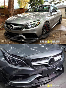 メルセデス ベンツ Cクラス W205 セダン ワゴン C63 AMG カーボン フロント リップ スポイラー B型 2015+ FL-51457