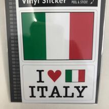 【送料無料】イタリア国旗ステッカー 3枚セット■フィアット車に 旅行 車 バイク スーツケースに シール_画像5