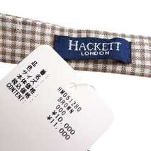 HACKETT LONDON ハケット 定1.1万 イタリア製 清涼リネン100％ 麻 ギンガムチェック柄 蝶ネクタイ ボウタイ HM051280 ▲003▼bus9941a_画像5