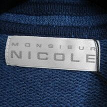 MONSIEUR NICOLE ムッシュ ニコル 新品 パイピング調 テーラーカラー ニットジャケット カーディガン 4462-6700 60 46 ▲022▼bus8993a_画像6