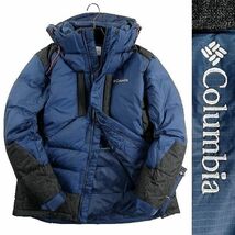 □Columbia コロンビア 訳あり品 定3.2万 リップストップナイロン ダウンジャケット アウトドア YMG002 431 110/XXL ▲030▼bus019co_画像1