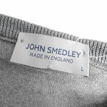 JOHN SMEDLEY ジョンスメドレー 定価3.5万 英国製 RIBER 高級メリノウール100％ Vネック 長袖 ニット セーター R50 SL L ▲080▼bus9231c_画像5