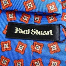 Paul Stuart ポールスチュアート 新品 定価1.9万 日本製 ハンドメイド 英国製生地使用 絹 総柄 シルク ネクタイ 139 26 ▲022▼bus1327d_画像4