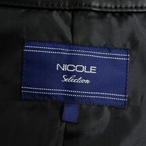 NICOLE selection ニコル 新品 エコレザー ダブルジップ シングルライダース レザージャケット ブルゾン 8166-3700 49 46 ▲030▼bus9049a_画像6