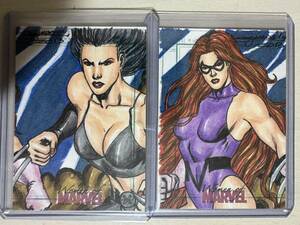 激レア！ marvel women of marvel puzzle sketch card x-men パズル スケッチ